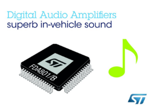 ST意法FDA801支持I2C診斷和低壓操作的4x50 W D類數(shù)字輸入功率放大器